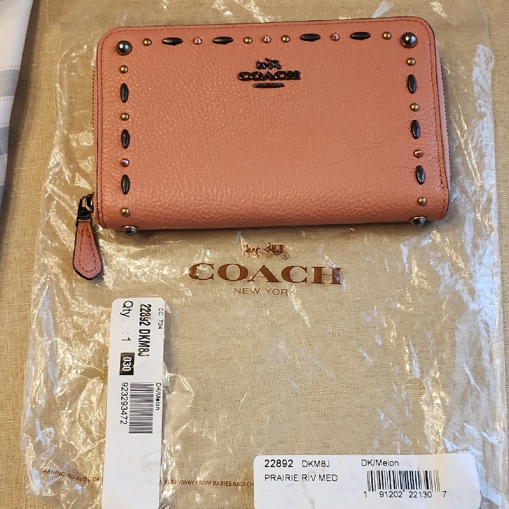 Coach Pink Leather Women's Wallet